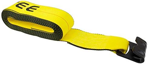 מוצרי Mytee רצועות קשירת מחגר עם ווים שטוחים, רצועות מחגר 4 x 30 צהוב | 16,200 קילוגרמים חוזק שובר |